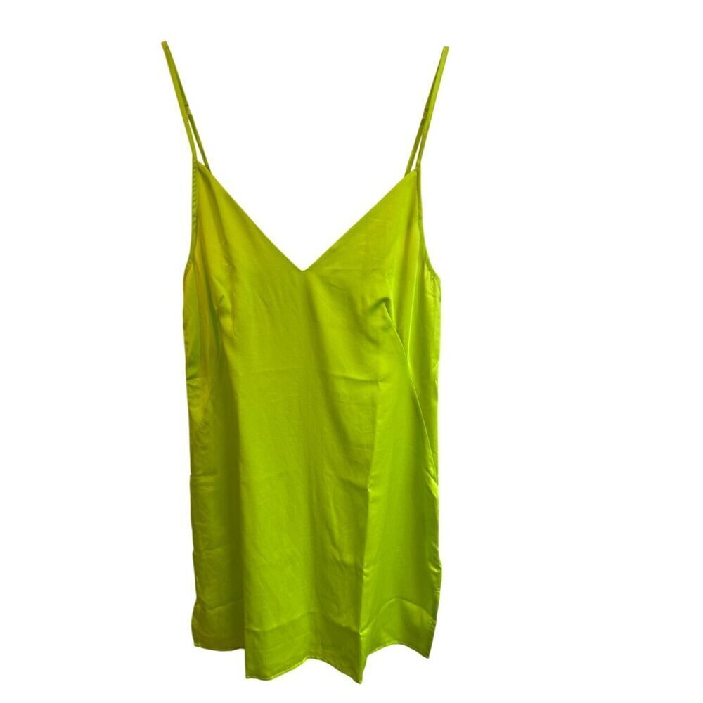 NWT Silky Bamboo Slip Dress Lime Green Soft Cooling Fabric, Date Night, Size XS - Picture 2 of 6